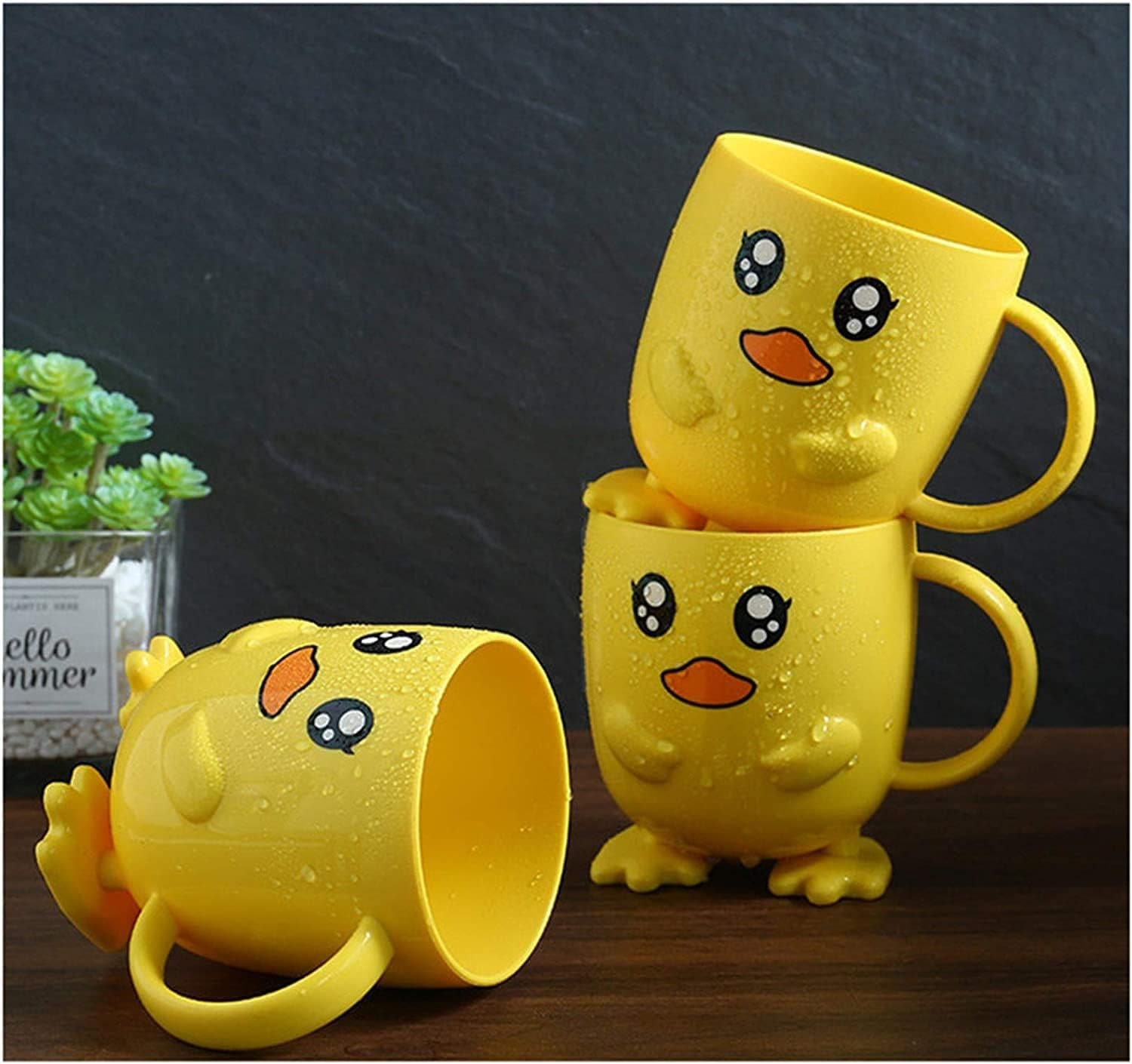 Duck Mouthwash Cup, Bathroom Tumbler Toothpaste Holder With Handle, Mouthwash Home Travel Cups, Cute Children Toothbrush Clean Cup, Baby Toothbrush Mug Duck Mouthwash Cup, Bathroom Tumbler Toothpaste Holder With Handle, Mouthwash Home Travel Cups, Cute Children Toothbrush Clean Cup, Baby Toothbrush Mug